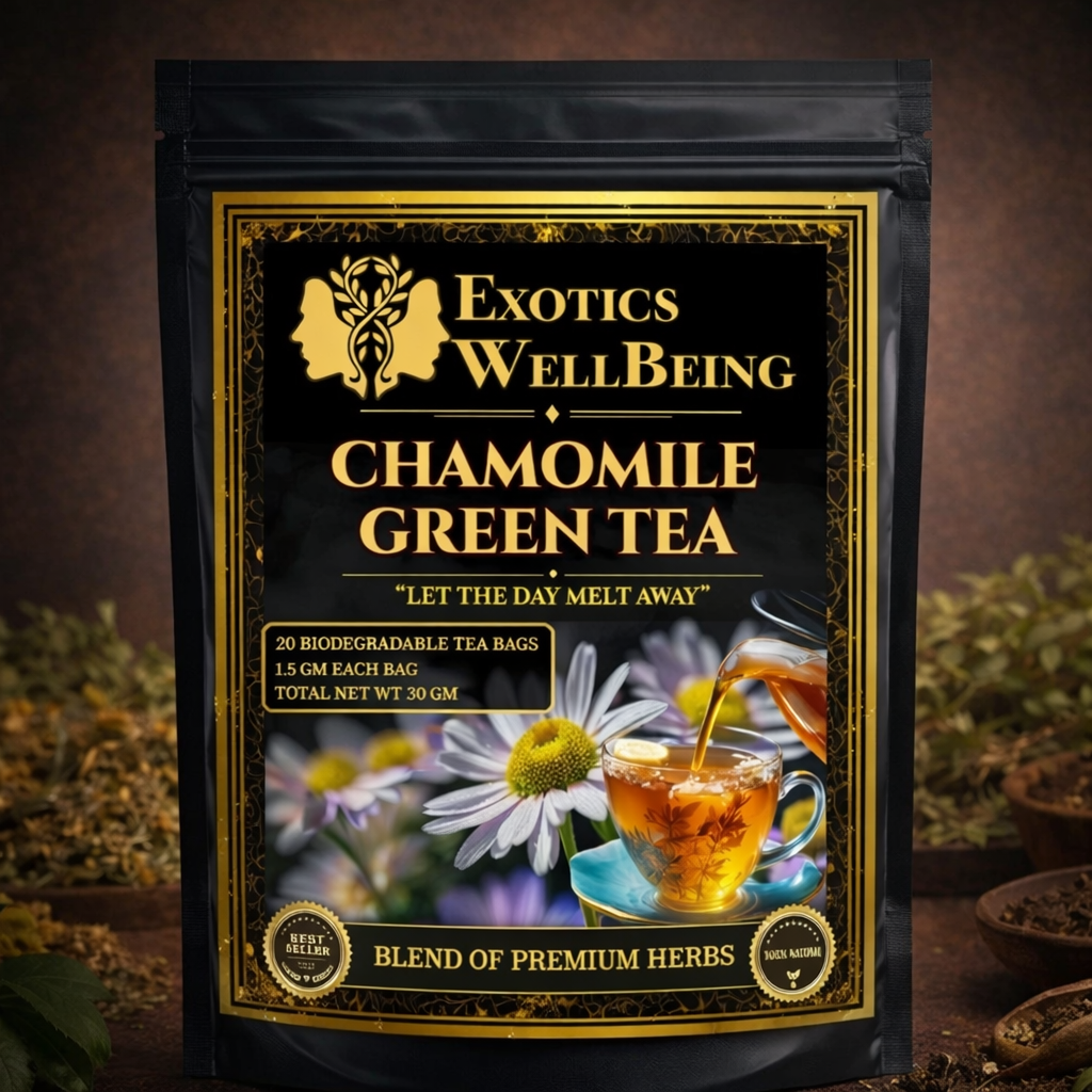 Exotics Wellbeing Chamomile Green Tea Herbal Tea